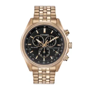 Citizen Watch with 44MM Black Round Dial and Stainless Steel Bracelet. BL5563-58E