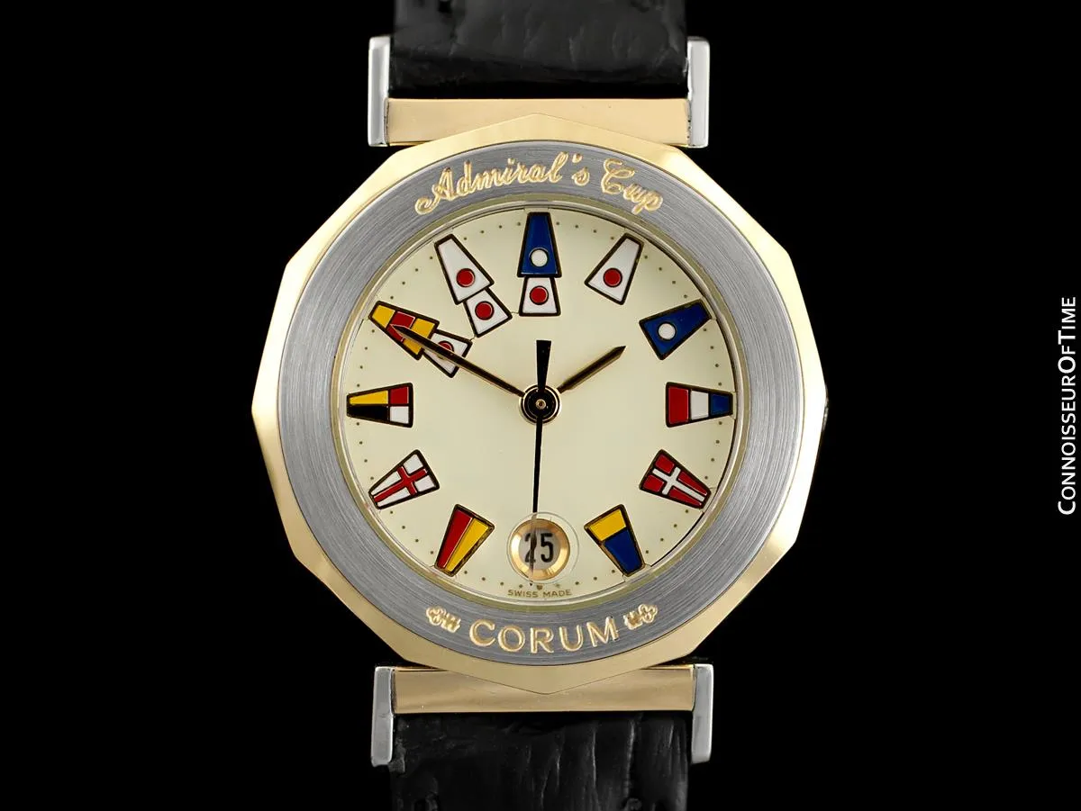 Corum Admiral's Cup Ladies Nautical Watch - Solid 18K Gold & Stainless Steel