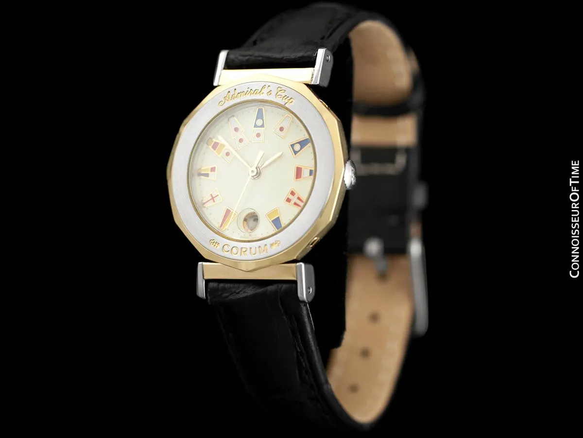 Corum Admiral's Cup Ladies Nautical Watch - Solid 18K Gold & Stainless Steel