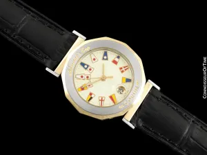 Corum Admiral's Cup Ladies Nautical Watch - Solid 18K Gold & Stainless Steel