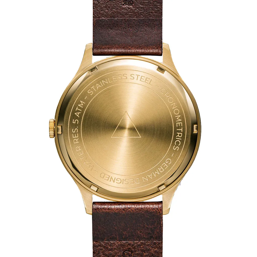 Cronometrics Stainless Steel Analog Dark Brown Band Watch - CM01WL14