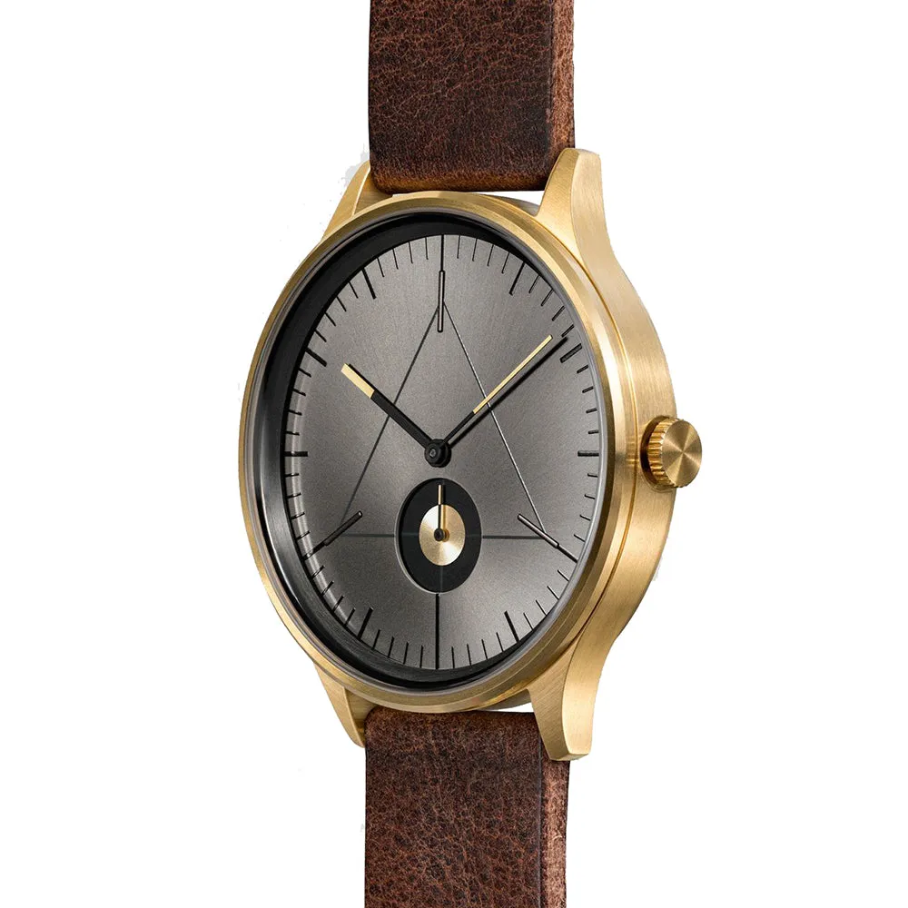 Cronometrics Stainless Steel Analog Dark Brown Band Watch - CM01WL14