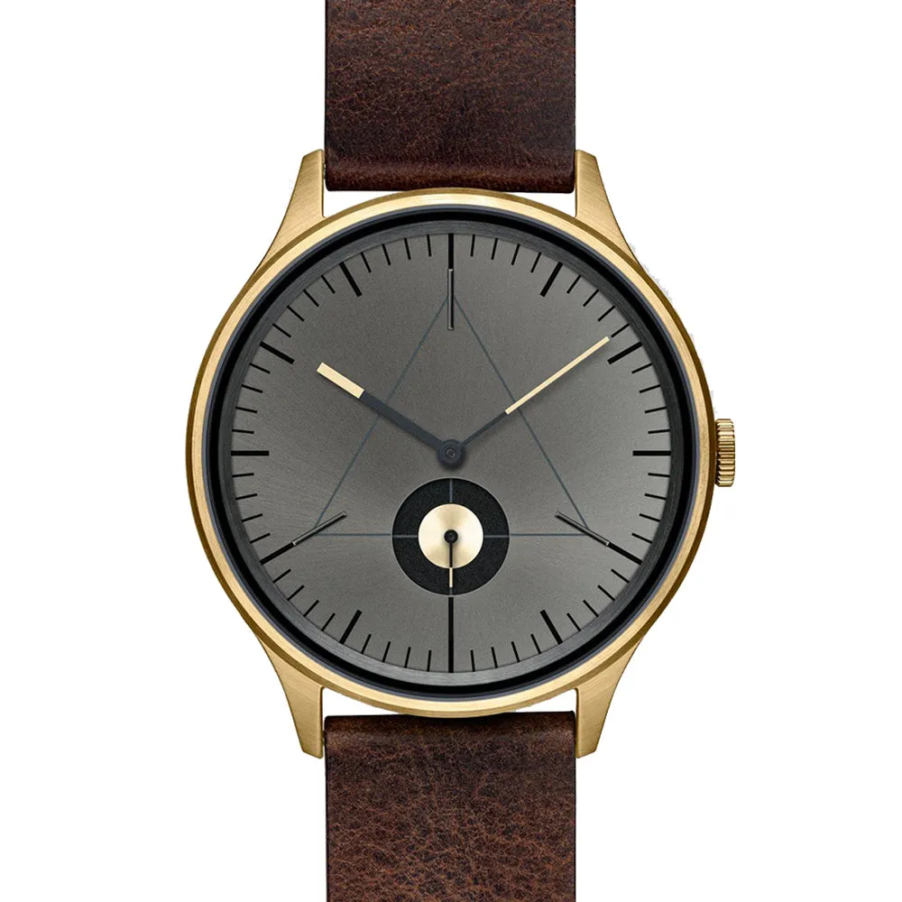 Cronometrics Stainless Steel Analog Dark Brown Band Watch - CM01WL14