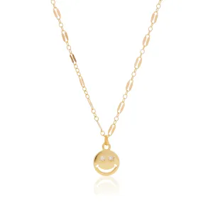 CZ Smiley Necklace