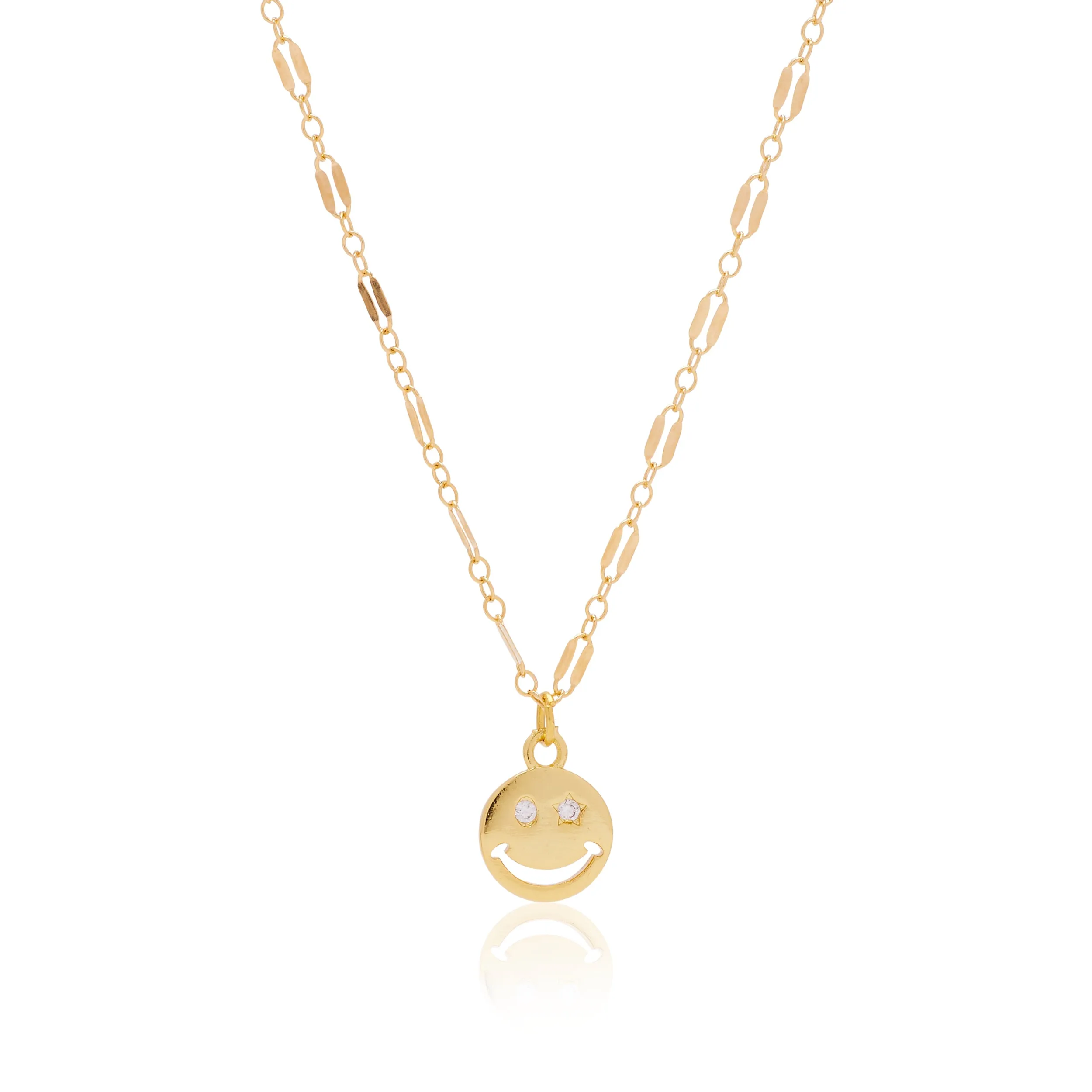 CZ Smiley Necklace