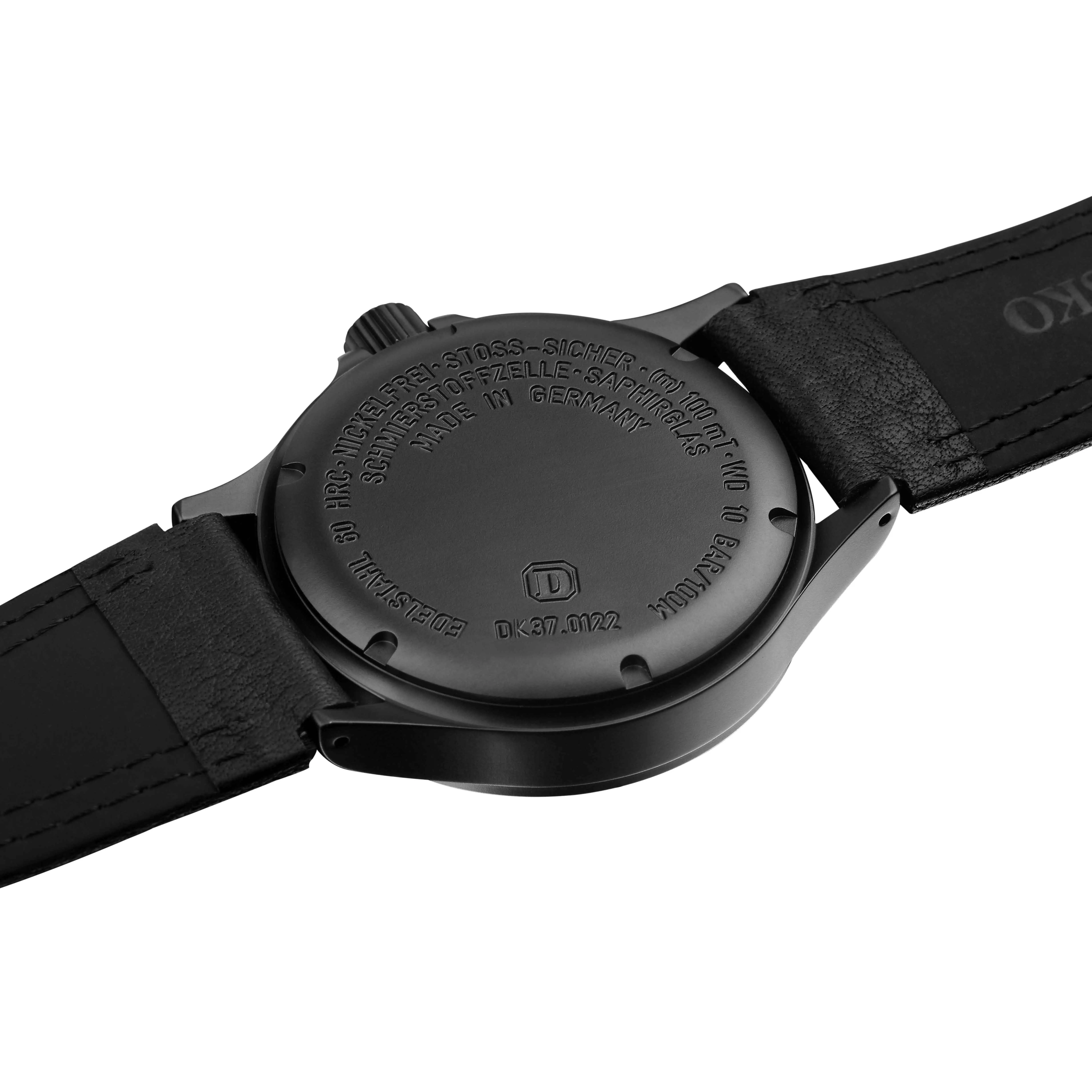 Damasko Watch DK37 Black Leather Pin