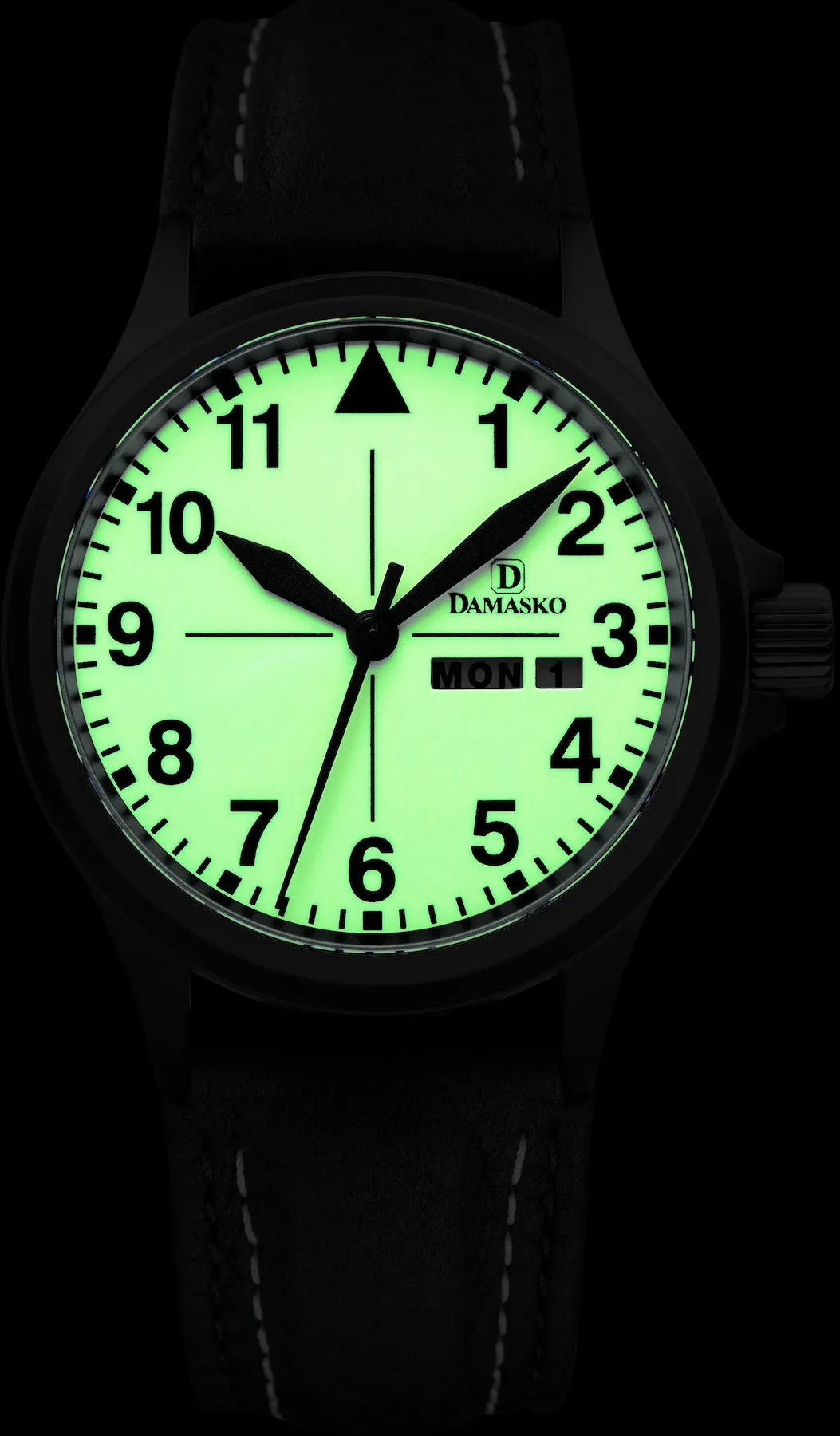 Damasko Watch DK37 Black Leather Pin