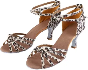 Dance Shoes, Soft Comfortable Satin Latin Dance Shoes High Heel Ballroom Shoes Fashion Women Dance Shoe Size 36-40