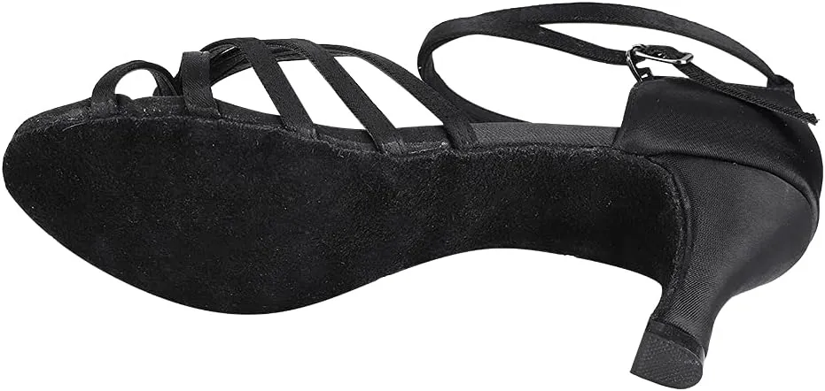 Dance Shoes, Soft Comfortable Satin Latin Dance Shoes High Heel Ballroom Shoes Fashion Women Dance Shoe Size 36-40
