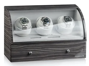 Designhuette Watch Winder Basel 3 LCD Dark Oak