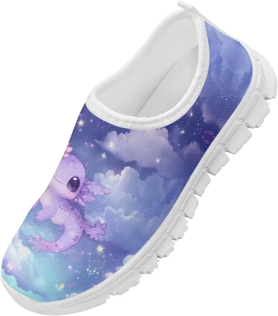 Doojoayie Axolotl Shoes for Girls Gym Shoes Slip On Shoes for Child Back to School Casual