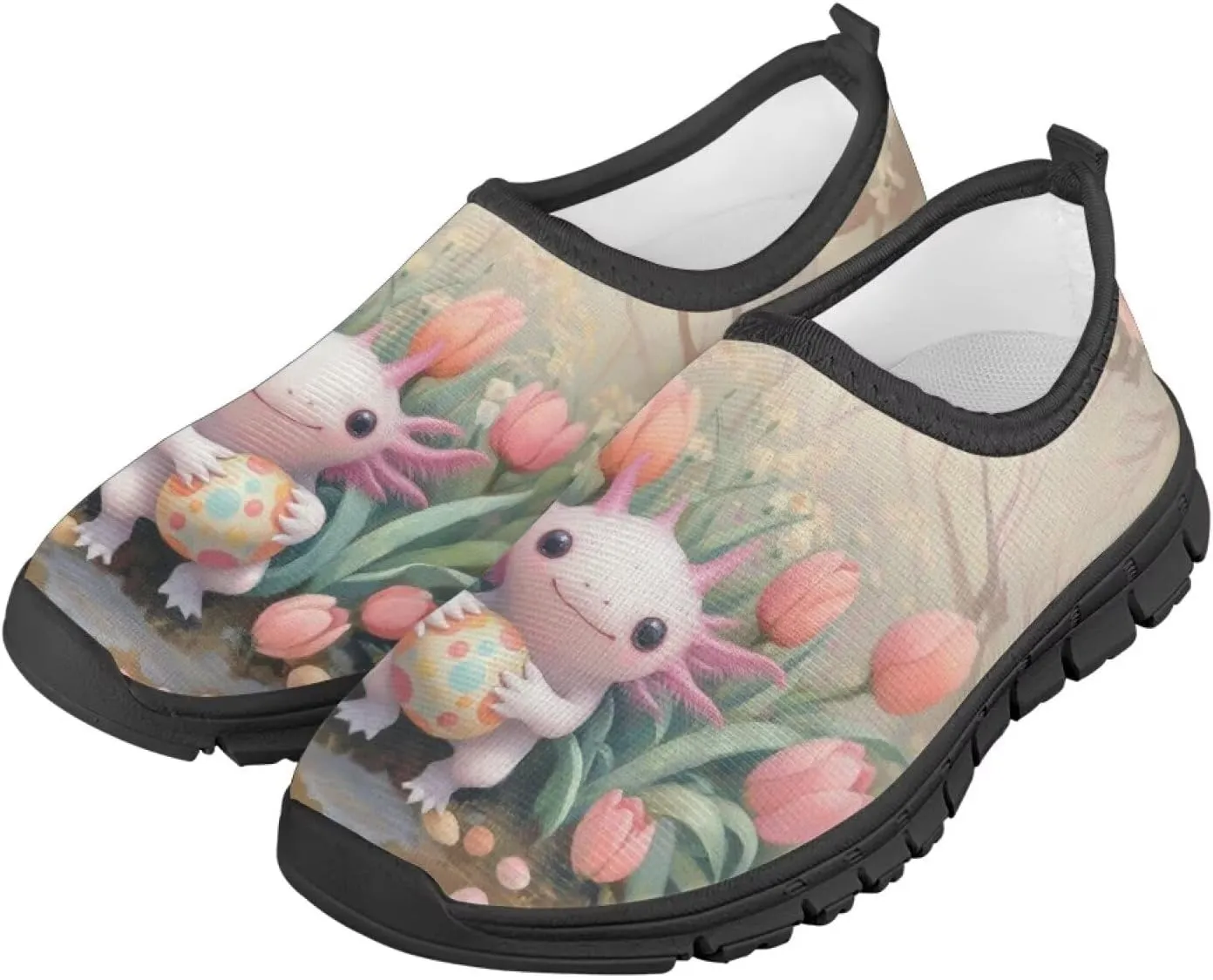 Doojoayie Easter Shoes for Girls Slip On Tennis Shoes Holiday Party Footwear