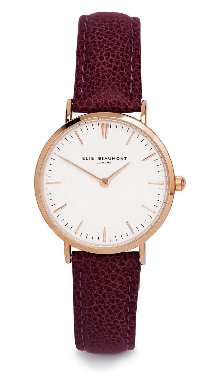 Elie Beaumont Oxford Small Ladies Watch - Brown Leather