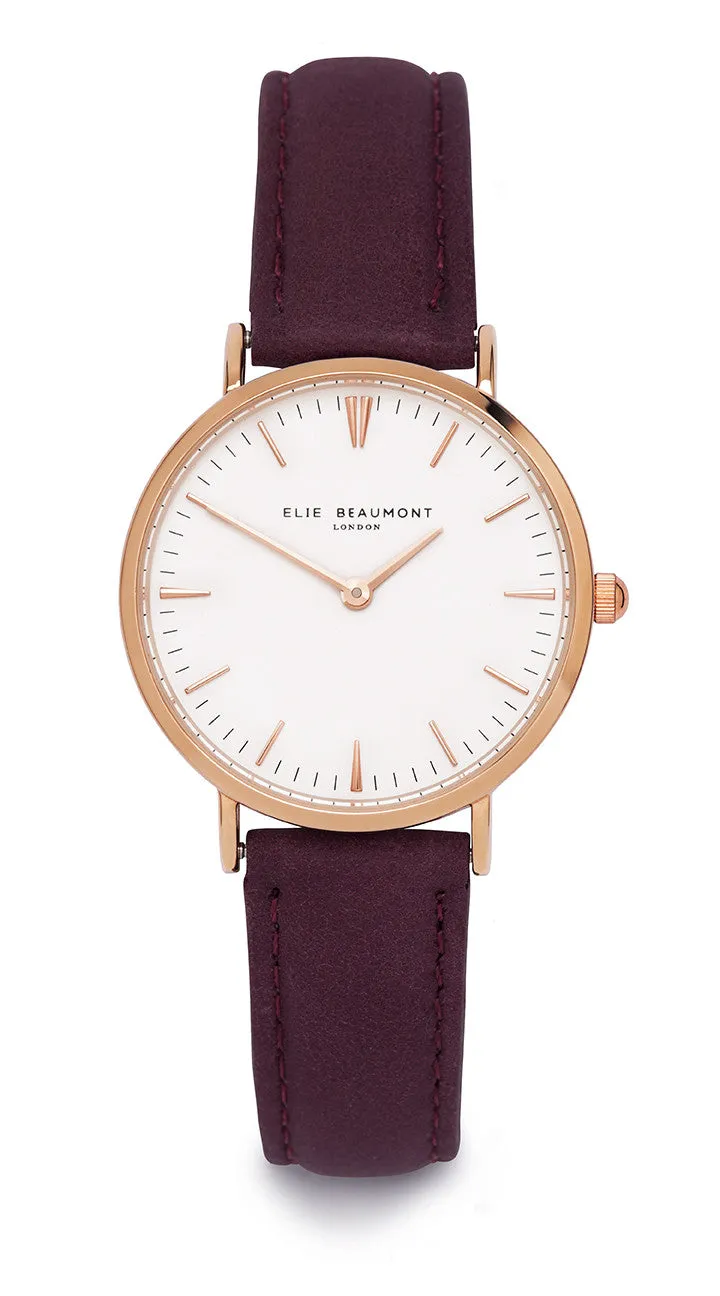 Elie Beaumont Oxford Small Ladies Watch - Brown Leather