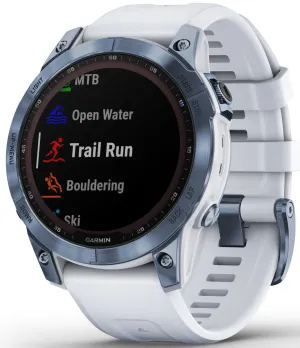 Garmin Watch Fenix 7 Sapphire Solar Mineral Blue Titanium D