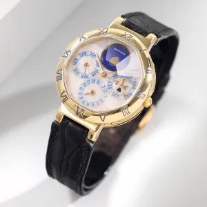 Gerald Genta "Success" Perpetual Calendar Moonphase 18kt Yellow Gold "Marble dial" Ref G2994.7