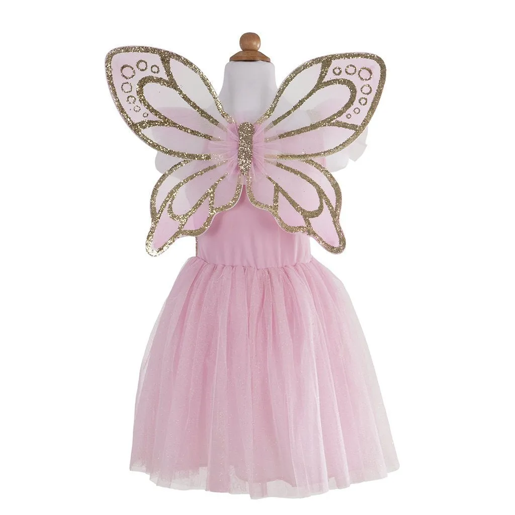 Gold Butterfly Dress w/ Wings, Size 5-7Y