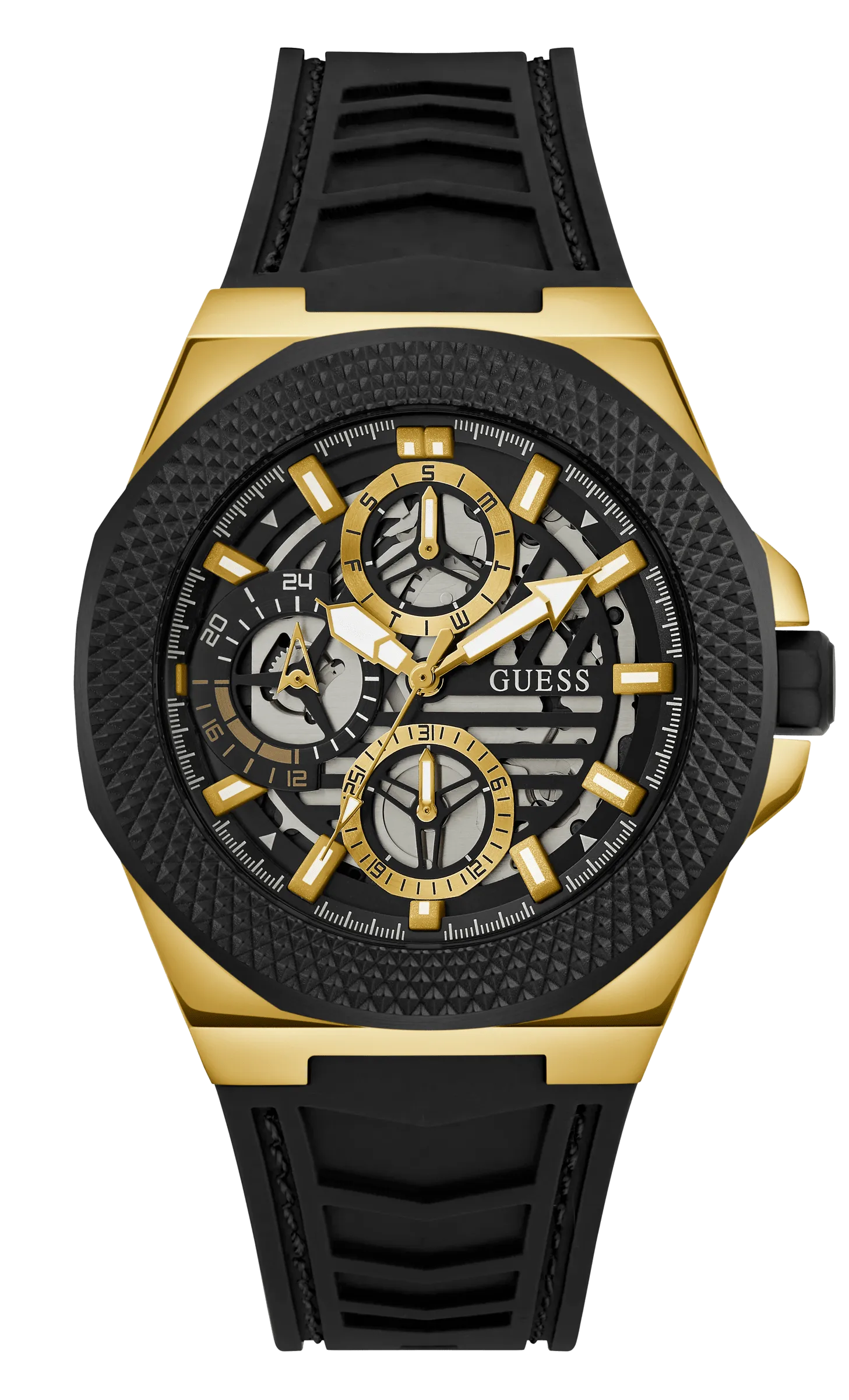 Guess Front-Runner Black and Gold Men's Watch GW0577G2
