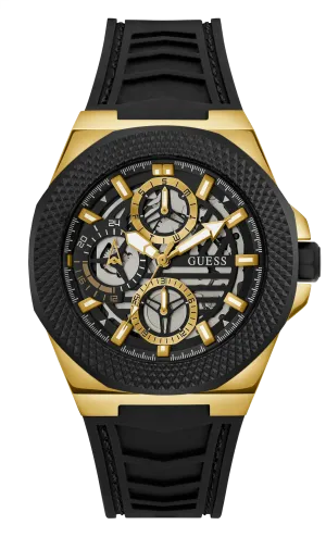 Guess Front-Runner Black and Gold Men's Watch GW0577G2
