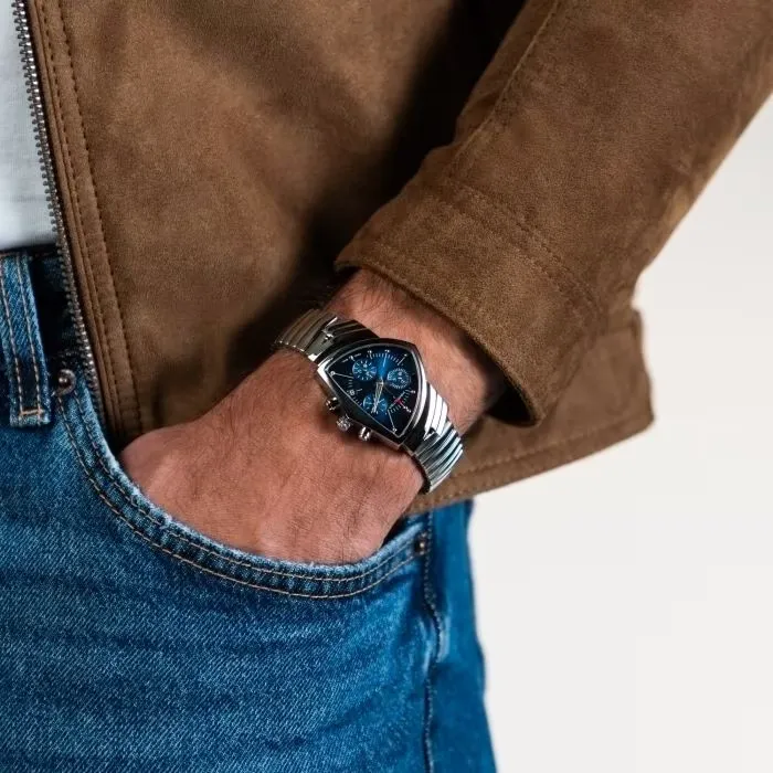 Hamilton Ventura Blue Chronograph Bracelet