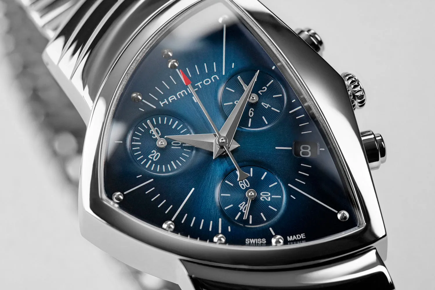 Hamilton Ventura Blue Chronograph Bracelet