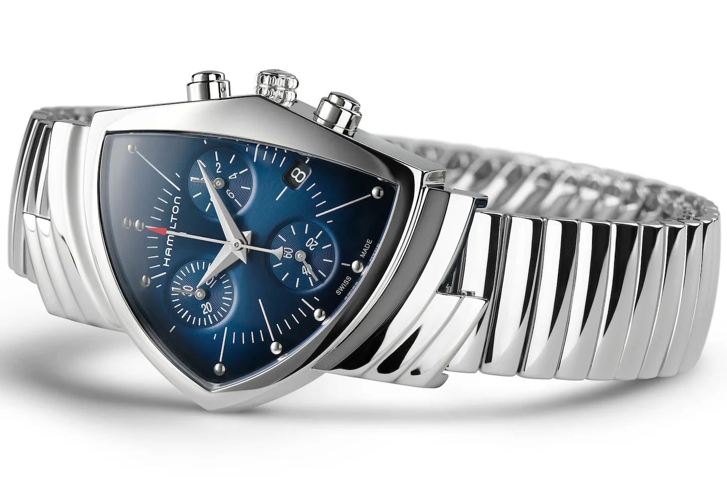 Hamilton Ventura Blue Chronograph Bracelet
