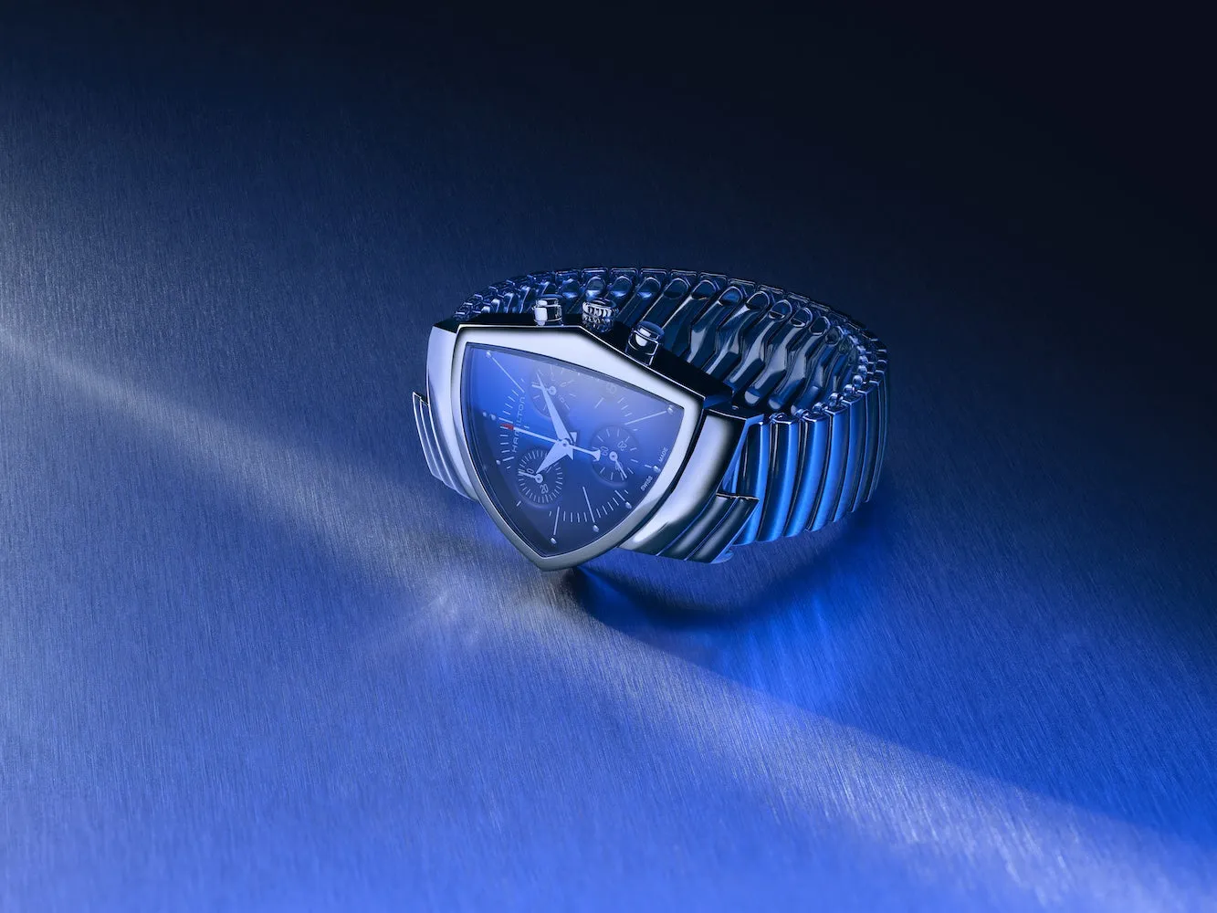 Hamilton Ventura Blue Chronograph Bracelet