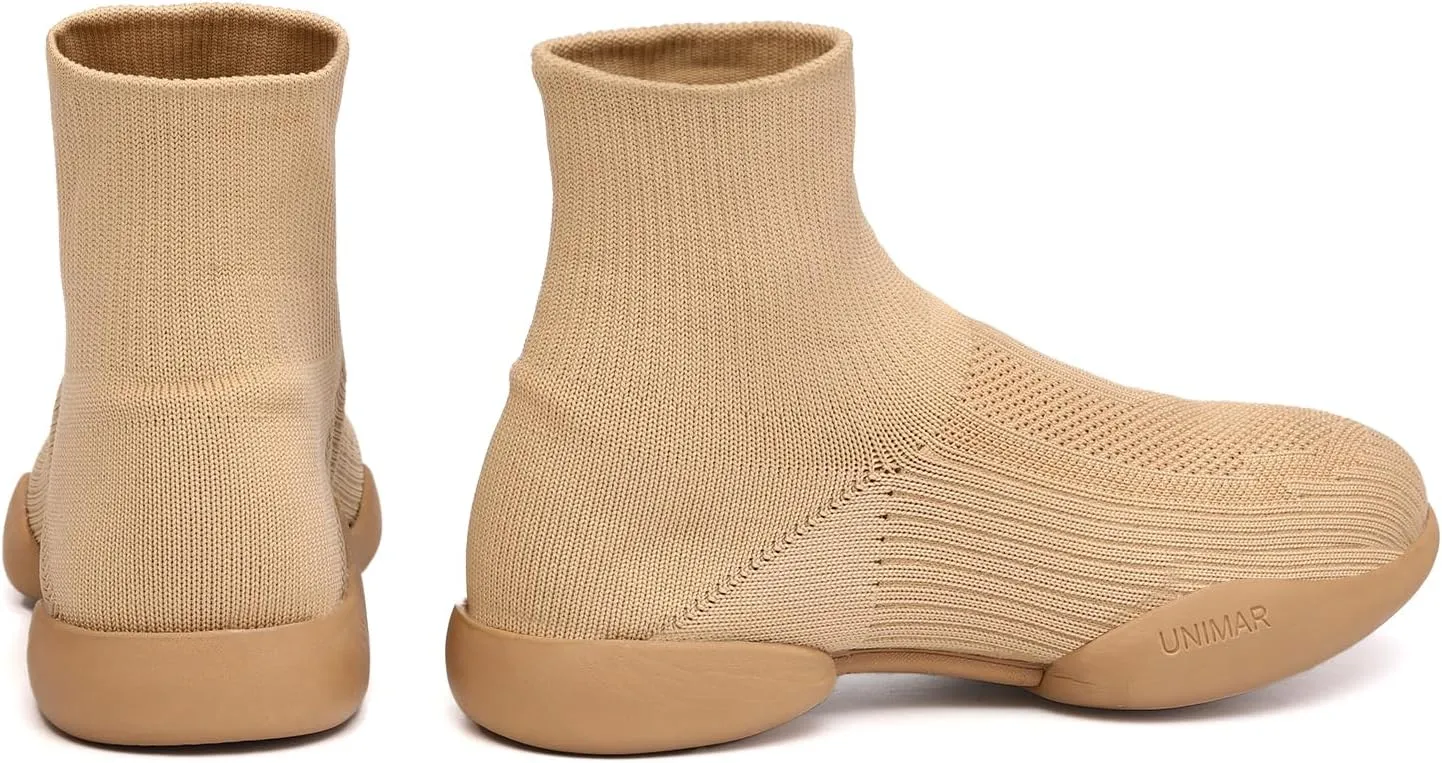 HIPPOSEUS Women's Professional Modern Dance Shoes Soft Knitted Jazz Dance Sneakers