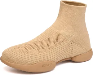 HIPPOSEUS Women's Professional Modern Dance Shoes Soft Knitted Jazz Dance Sneakers