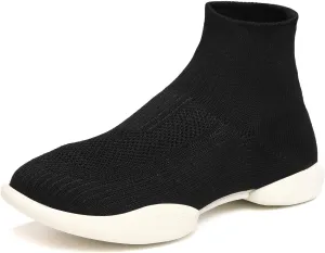 HIPPOSEUS Women's Professional Modern Dance Shoes Soft Knitted Jazz Dance Sneakers