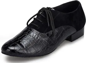 Honeystore Men's Lace-up Dance Shoes Suede PU Leather Modern Tango Jazz Ballroom Latin