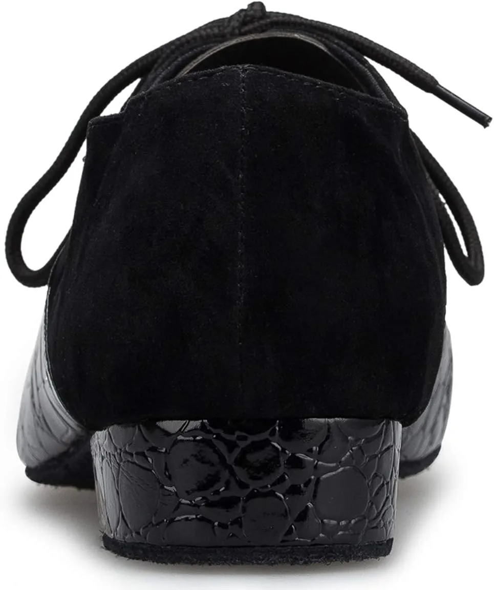Honeystore Men's Lace-up Dance Shoes Suede PU Leather Modern Tango Jazz Ballroom Latin