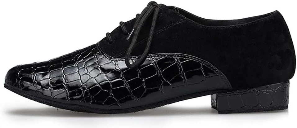 Honeystore Men's Lace-up Dance Shoes Suede PU Leather Modern Tango Jazz Ballroom Latin