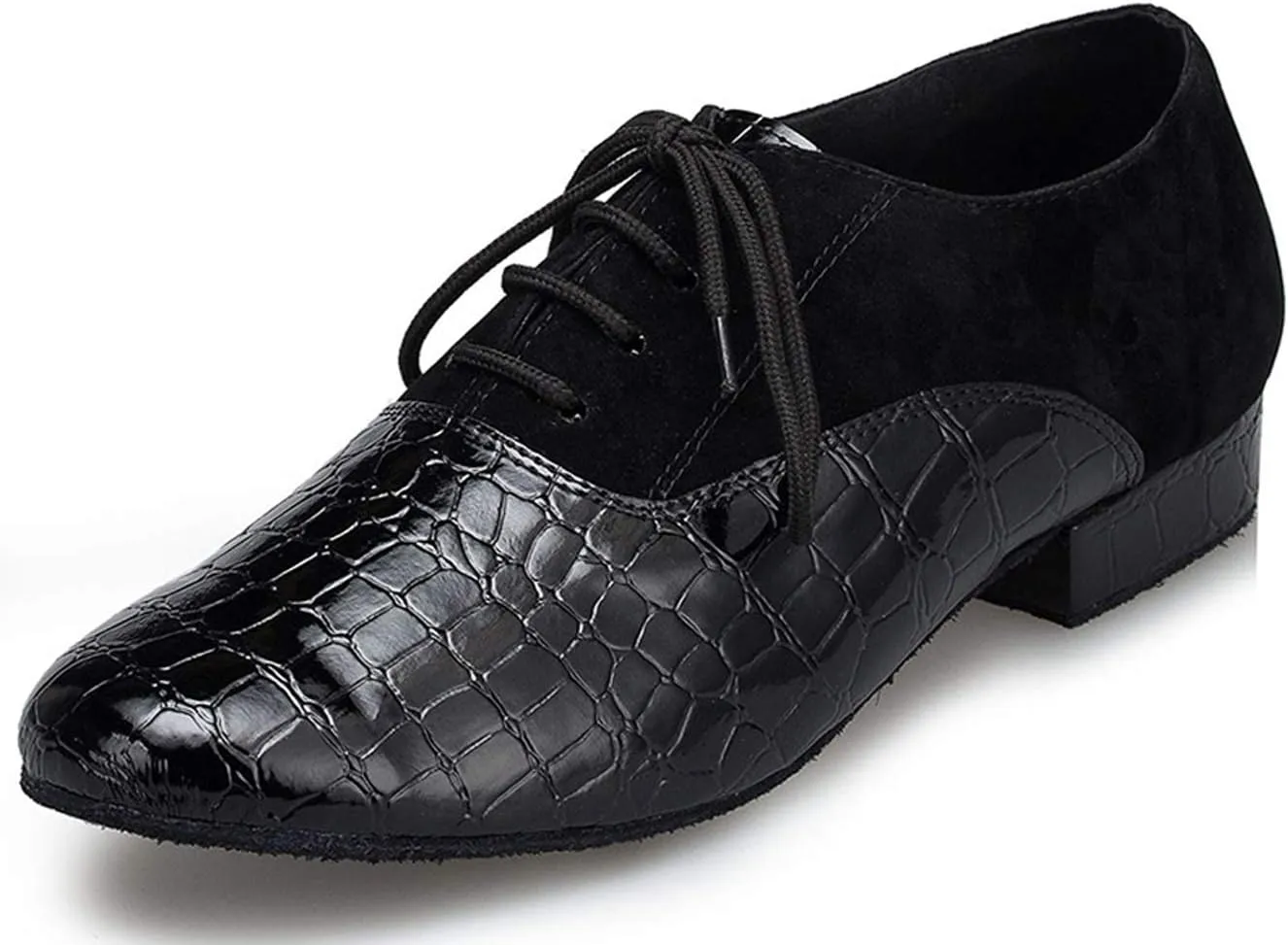 Honeystore Men's Lace-up Dance Shoes Suede PU Leather Modern Tango Jazz Ballroom Latin