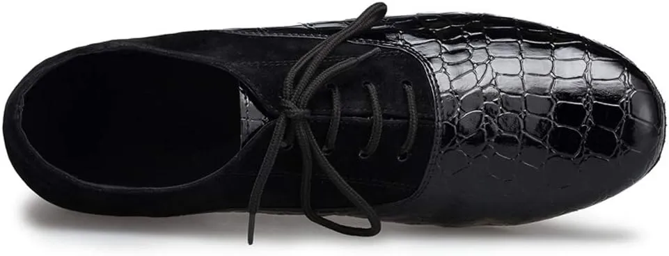 Honeystore Men's Lace-up Dance Shoes Suede PU Leather Modern Tango Jazz Ballroom Latin