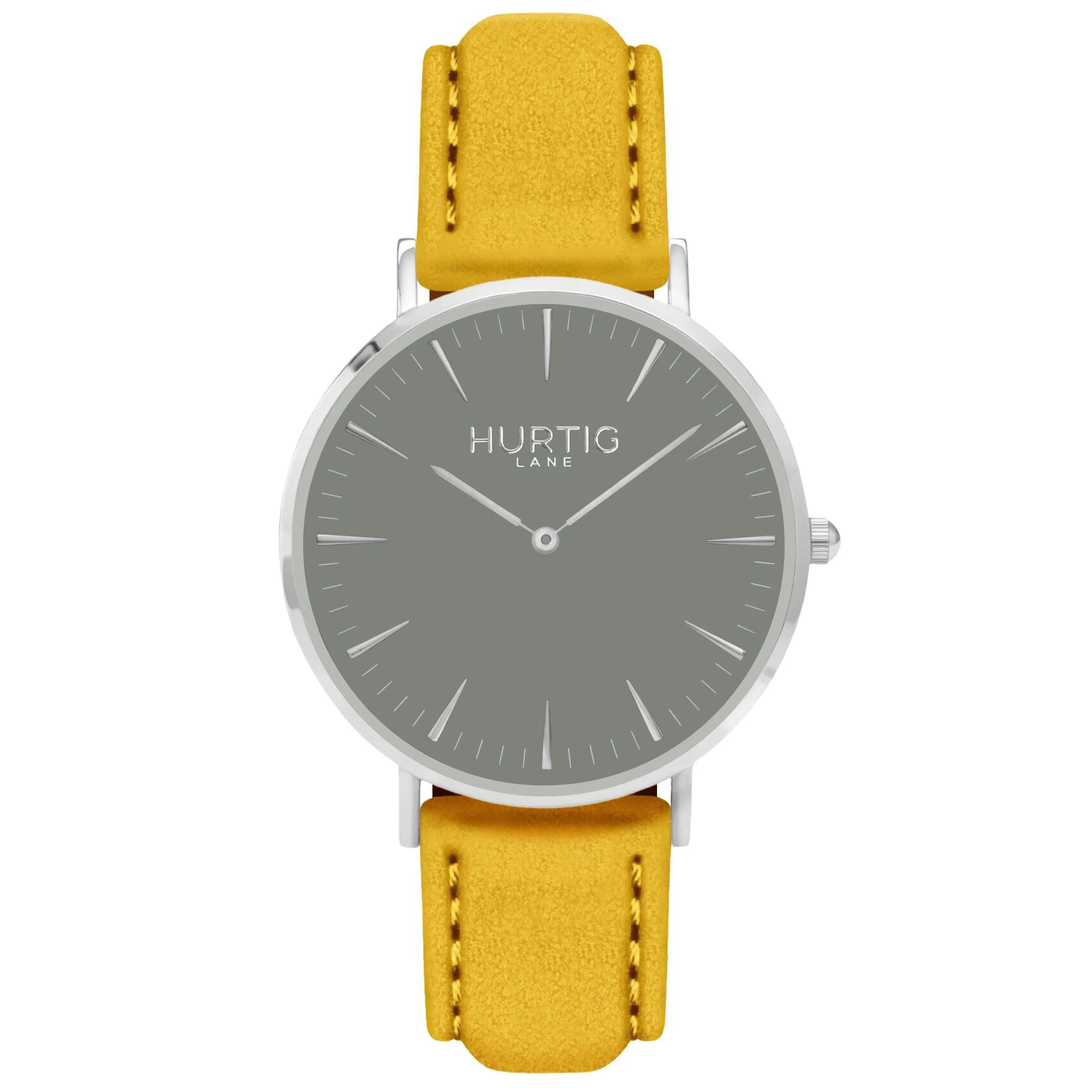 Hymnal Vegan Tweed Watch Silver, Grey & Camel Brown