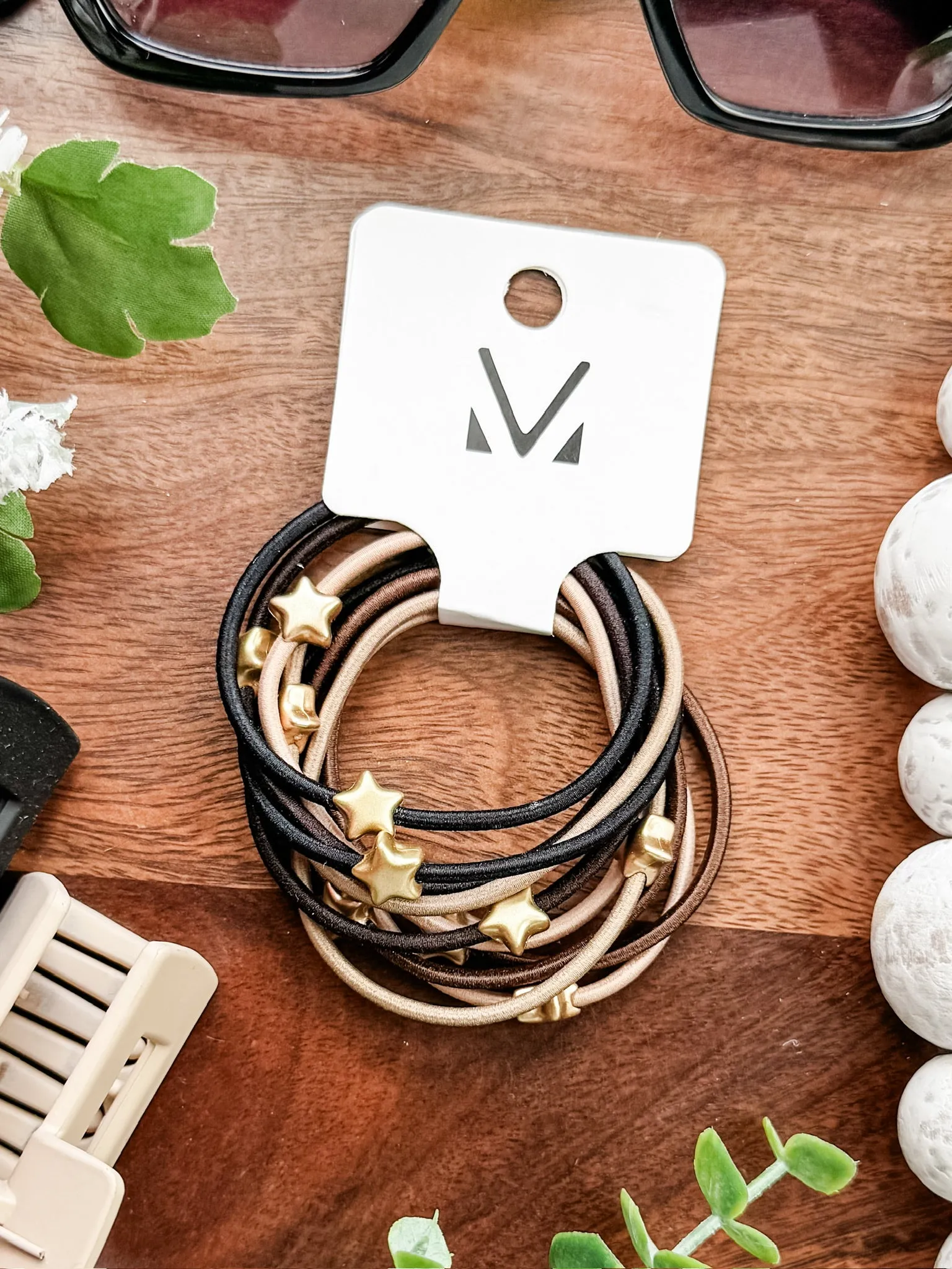 IN STOCK Hair Tie Bracelet Sets - Neutral Gold Accents | Hair Accessories FINAL SALE