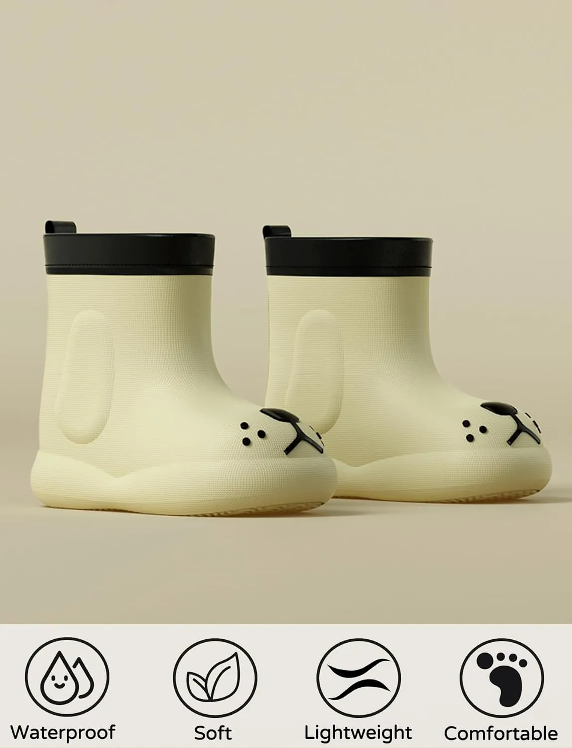 Kids Rain Boots Children Waterproof Shoes for Boys Girls Lightweight Kids Rain Boots Animal Cartoon Dog Welly Boots