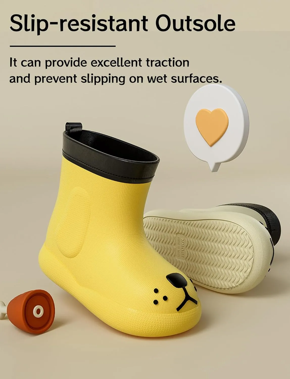Kids Rain Boots Children Waterproof Shoes for Boys Girls Lightweight Kids Rain Boots Animal Cartoon Dog Welly Boots