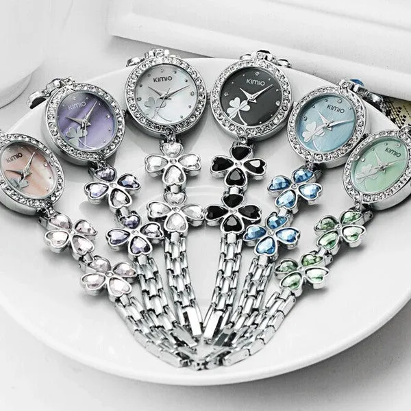 KIMIO Bling Women Dress Watch Women Luxury Brand Full Crystal Diamond Watches Quartz Fashion Casual Lady Watches