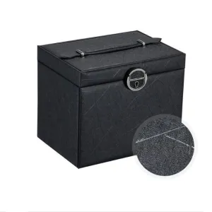 Large Jewellery Box With Lock for Girls - Black