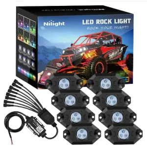LED RGB Rock Lights Bluetooth Underglow Multicolor Neon (8 Pods)