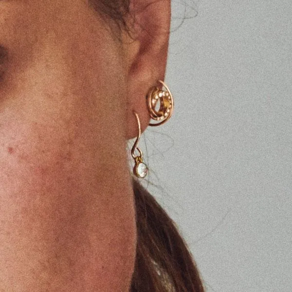 Lucia Gold Plated Crystal Earrings