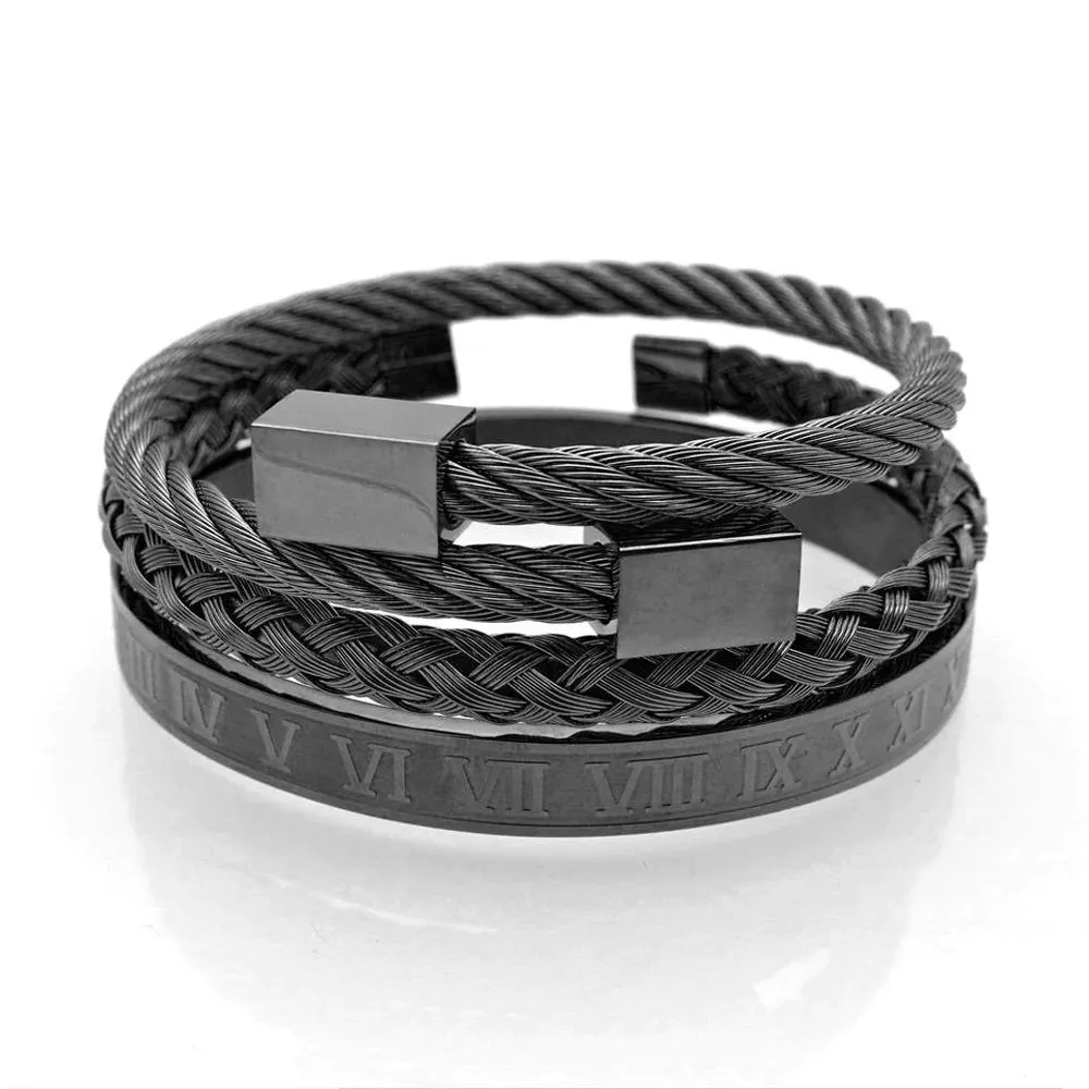 Luxurious Roman Numeral Bangle Bracelets