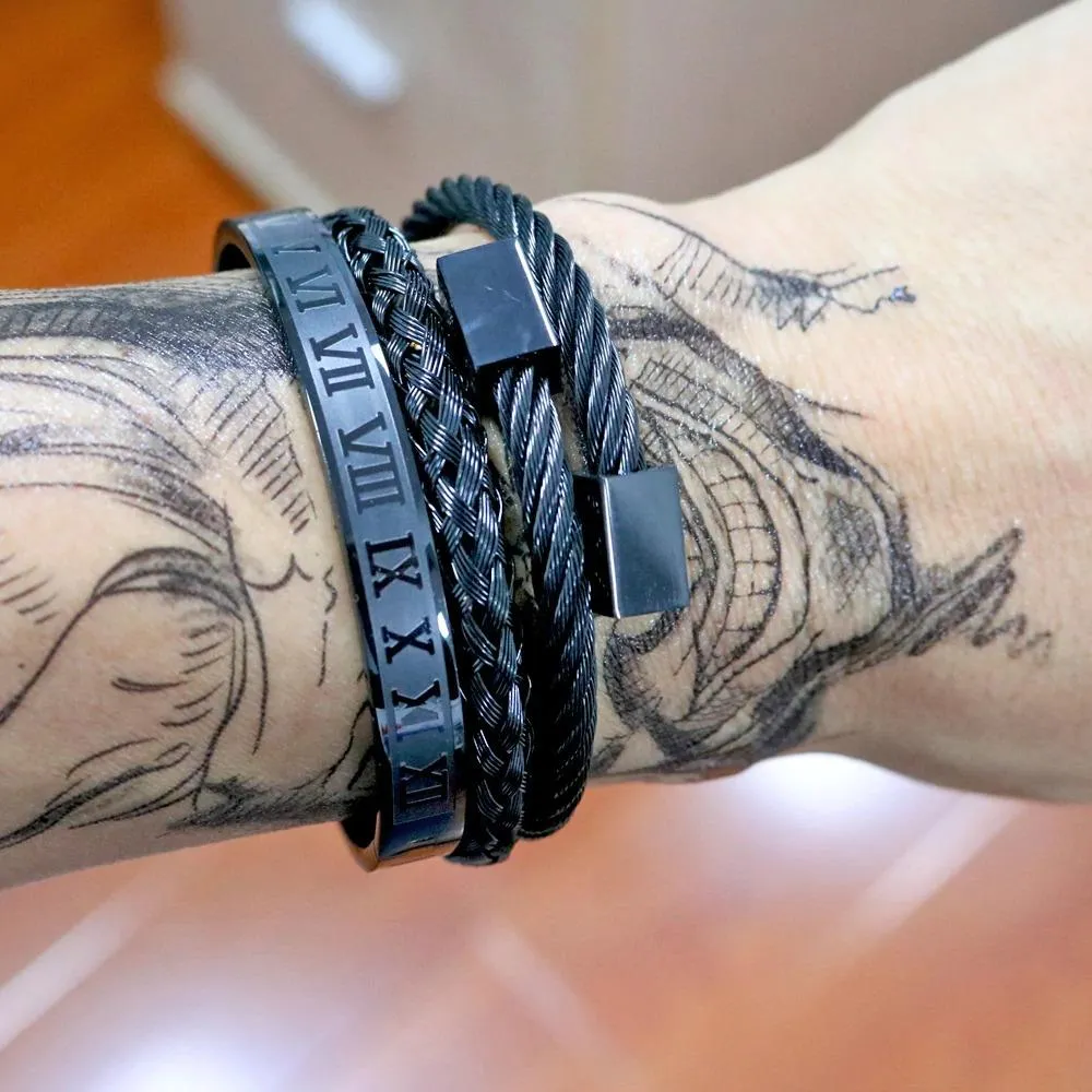 Luxurious Roman Numeral Bangle Bracelets