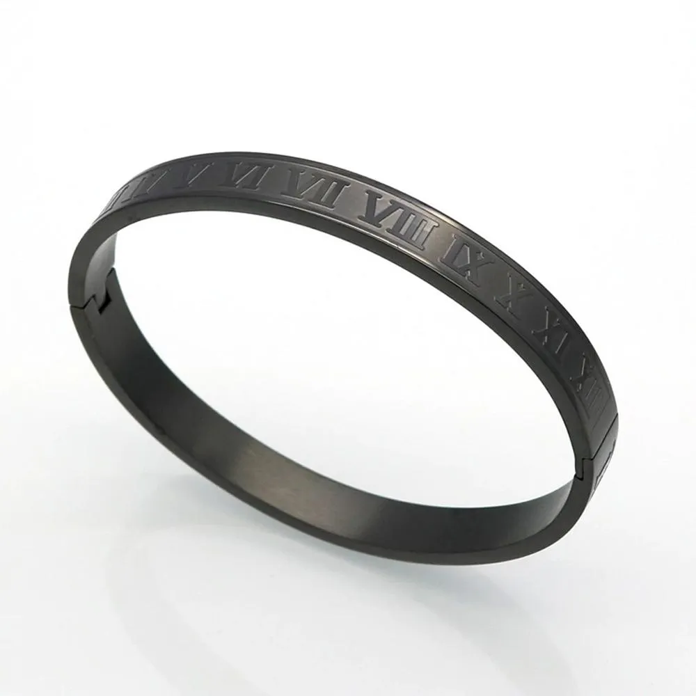 Luxurious Roman Numeral Bangle Bracelets
