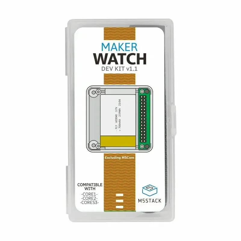 M5Stack Watch Development Kit V1.1 w/ Orange Strap (Compatible w/ M5Core)