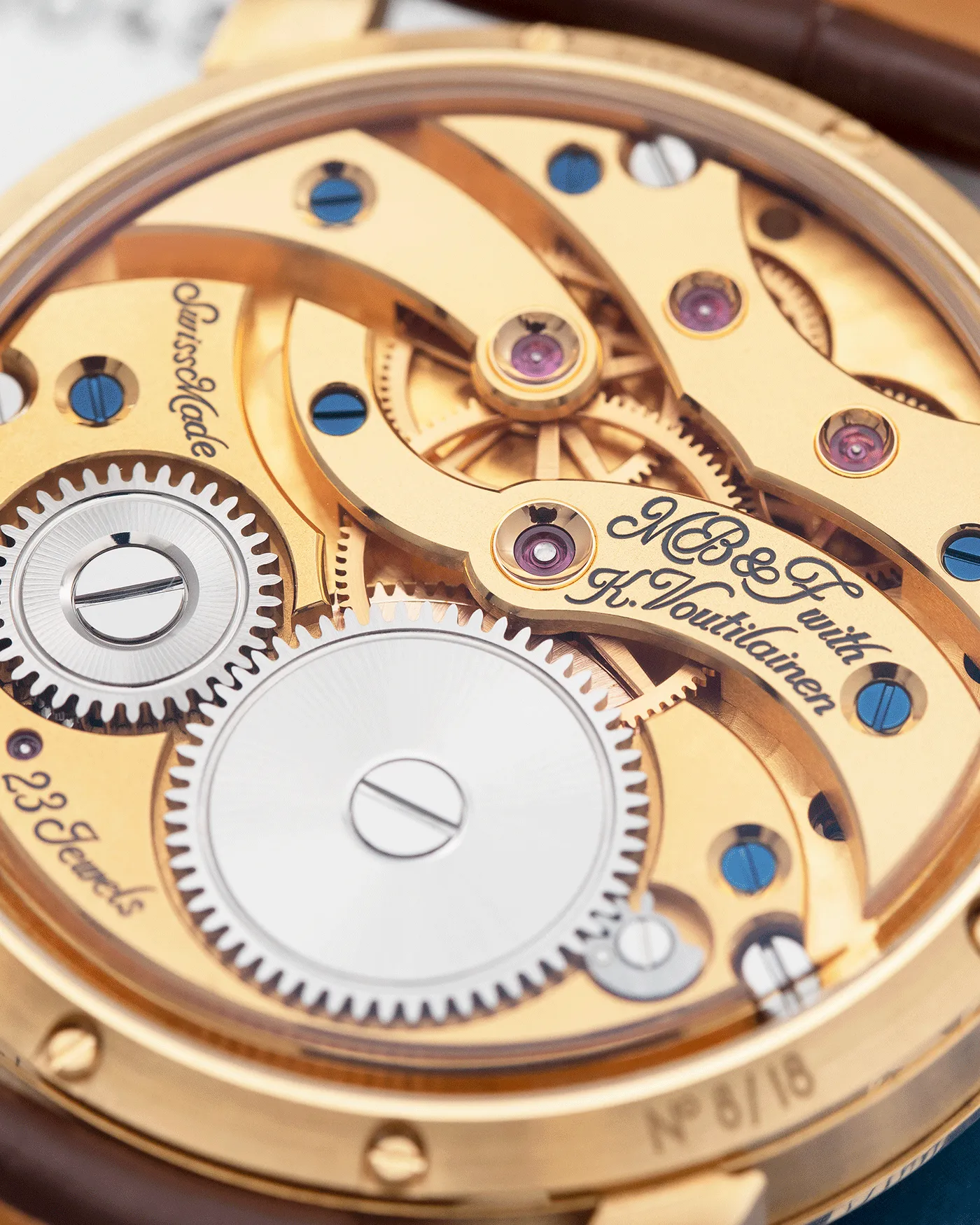 MB&F LM101 Frost Yellow Gold