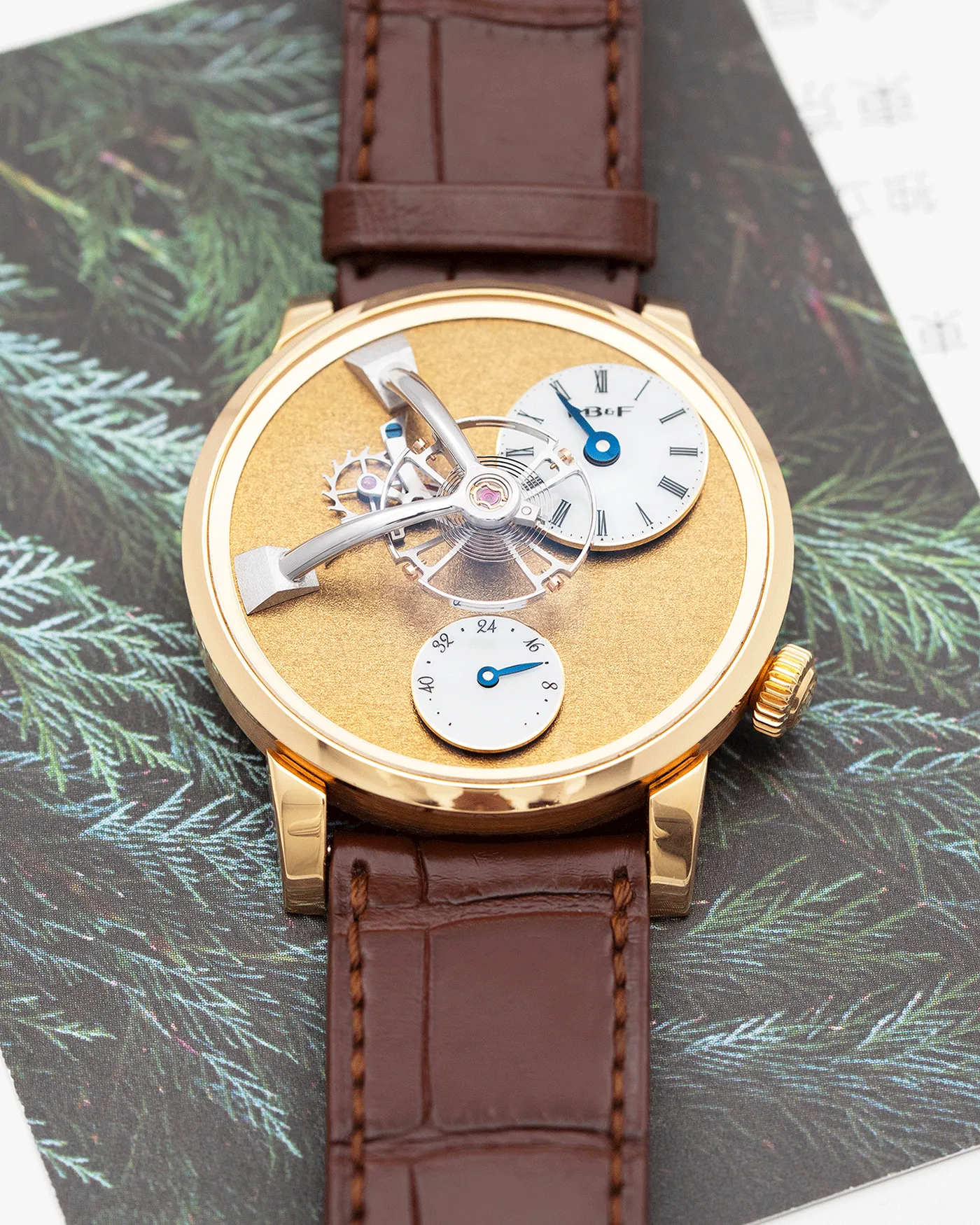 MB&F LM101 Frost Yellow Gold
