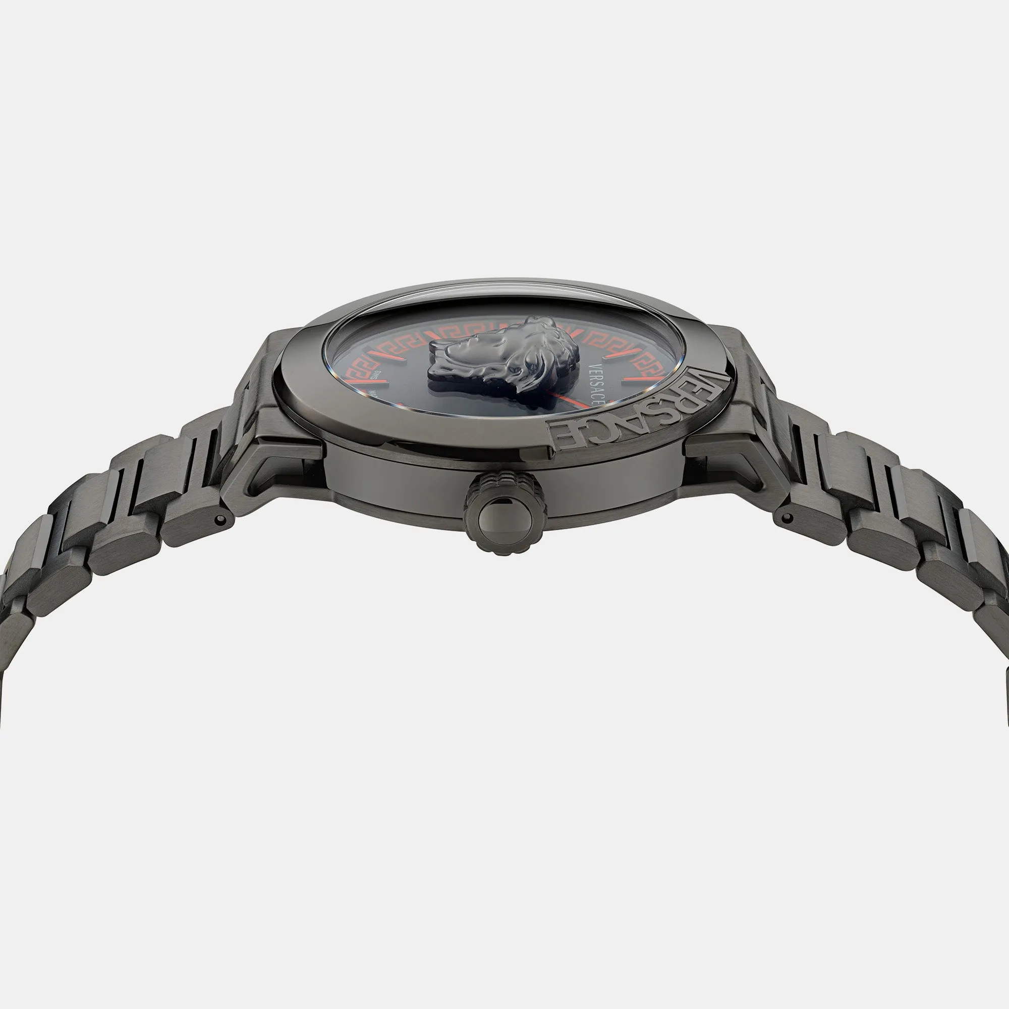 Men's Black Analog Stainless Steel Watch VE7E00723